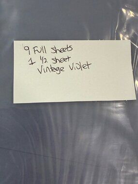 Vintage Violet Stampin' Up! Cardstock 9 Sheets 8.5x11